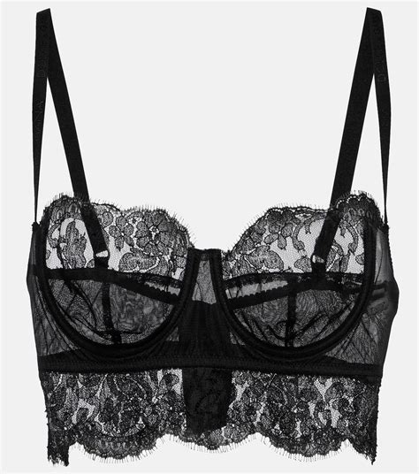 dolce gabbana klatsch mit spitze|Bralette aus Tüll mit Spitze in Schwarz .